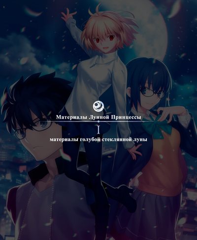 Постер Материалы Лунной Принцессы -материалы голубой стеклянной луны-